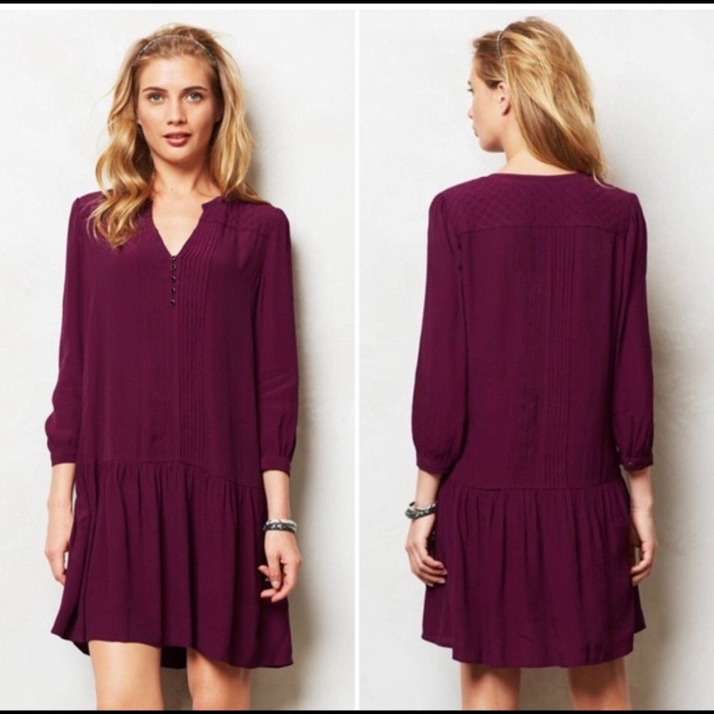 Maeve by Anthropologie | Galina plum tunic dress